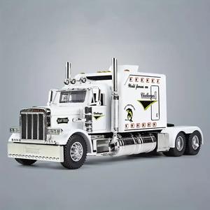 Tibibee 1:24 Scale White Soundeffects Pullbackfunction Durable Diecast Heavy Duty Tow Truck with Sound & Light Effects Pull Back Function Realisticdesign Lighteffects Heavyduty Collectibletoy for Kids Ages 4-7 Collectible Toy(9.45×2.64×3.74 inches)