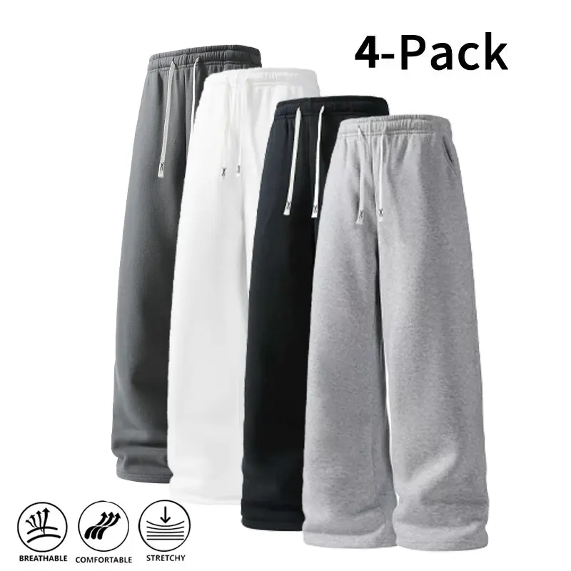 1Pack/4Pack Fall & Winter Styles Ultra-Soft Wide-Leg Sweatpants | Breathable athletic pants for basketball, running, and gym soho chic Menswear Menswear,back to school,back to school haul tiktokshopbacktoschool