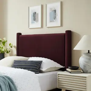 Rael Performance Velvet Twin Headboard in Mulberry