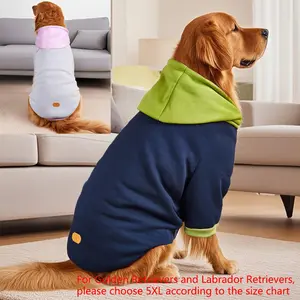 1PC Basic Pet Hoodie Coat Soft and Cozy Knitwear for Middle Large Dogs, Thickened Warm Puppy Winter Apparel for labrador Rottweiler beagle