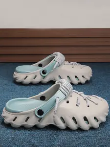 Women's Eva Sandals with Straps, Soft Comfortable Multi-Color Fashion Trendy Summer Shoes, DIY Laces, Outdoor Indoor Slippers, Footwear