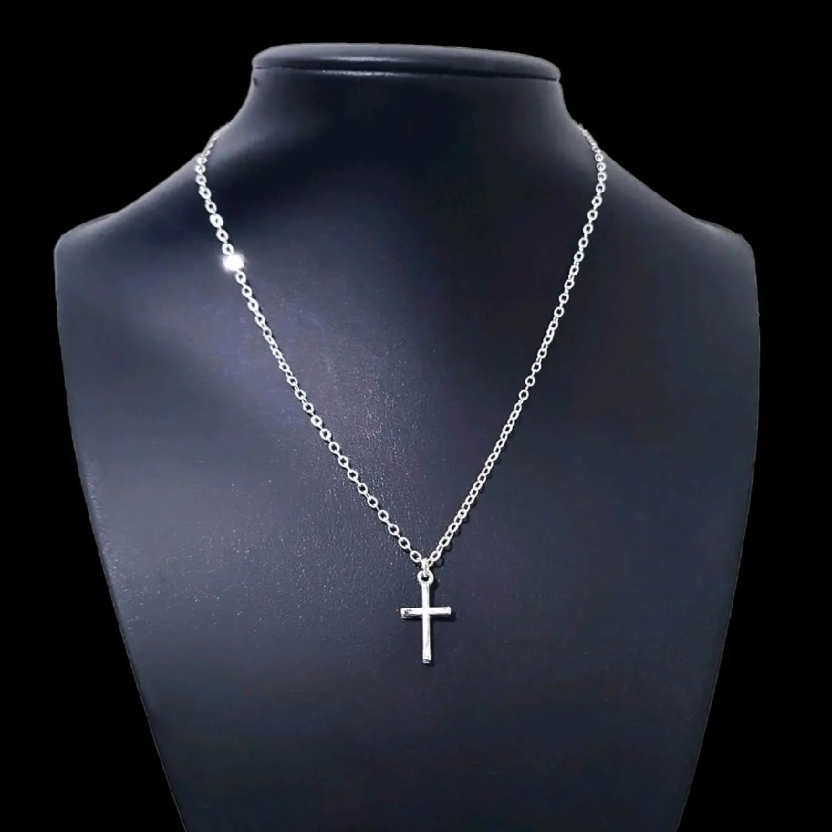 16 Inch Silver Cross Necklace 001 16 Inch Silver Cross Necklace 001