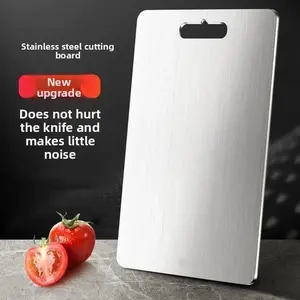 Non Slip Surface 304 Stainless Steel Cutting Board Thickened Moisture Proof Oversized Anti Mold Household Kitchen Panel New Upgrade