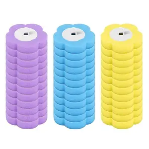 3-Layer Sponge Toilet Brush Refill Heads 36 Pack Disposable Bathroom Deep Cleaning Accessories Household Essentials Bathroom Supplies