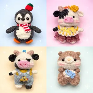 Handmade Wool Yarn Animals Keychain