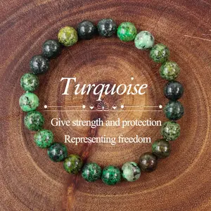 Turquoise Bracelet Give Strength And Protection Representing Freedom Healing Crystal Bead Gorgeous Beads Stone Gemstone Jewelry Energy Girlfriend Boyfriend Souvenir Valentine Father Mother Anniversary New Year Christmas Halloween Birthday Gift