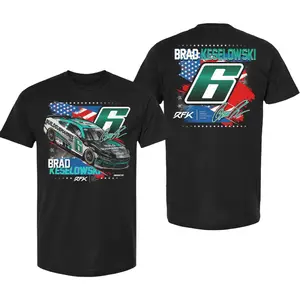 Brad Keselowski Shirt, Patriotic USA Racing Tee, NASCAR T-Shirt for Him, Veteran Gift, American Flag Car Tee