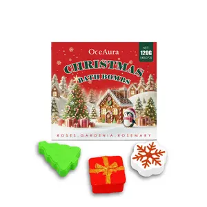 OceAura Christmas Bath Ball Set, Bath Ball Bubble Shower Fragrance Moisturizes And Cleanses Skin With Fragrance