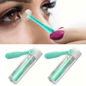 2pcs Hard Contact Lens Remover & Insertion Tool Kit - Easy RGP Plunger Eye Lenses Removal Applicator with Silicone Remove Clamps for Soft & Hard Contact Lenses, Perfect for Outdoor and Office Daily Use