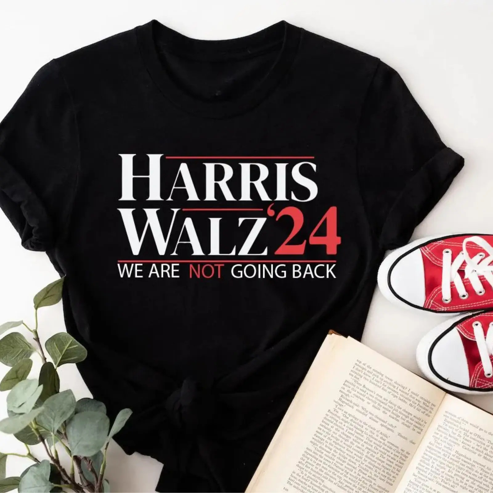 Harris Walz Shirt 2024 - We Are Not Going Back Tshirt - Kamala T-shirt