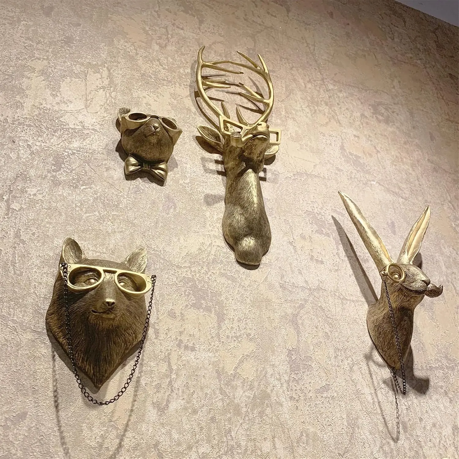 Animal Head Design Resin Wall Decoration, 1 Count Animal Sculpture Wall Decoration, Wall Hanging Decor for Home Living Room Bedroom Kitchen, Interior Wall Decor, Decorative Hanging Piece, Living Room Decorations, Ornaments