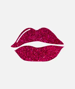 Magenta Glitter Sparkle Lips