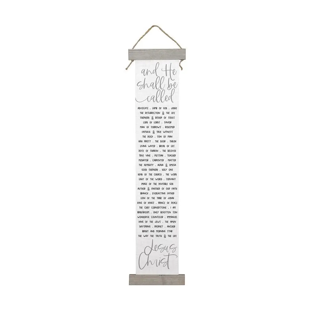 "And He Shall Be Called" Long Hanging Canvas