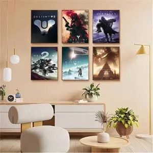 1 Pc Frameless Wall Arts Pop Game D-Destiny 2 Art Poster Room Bar Cafe Wall Decor