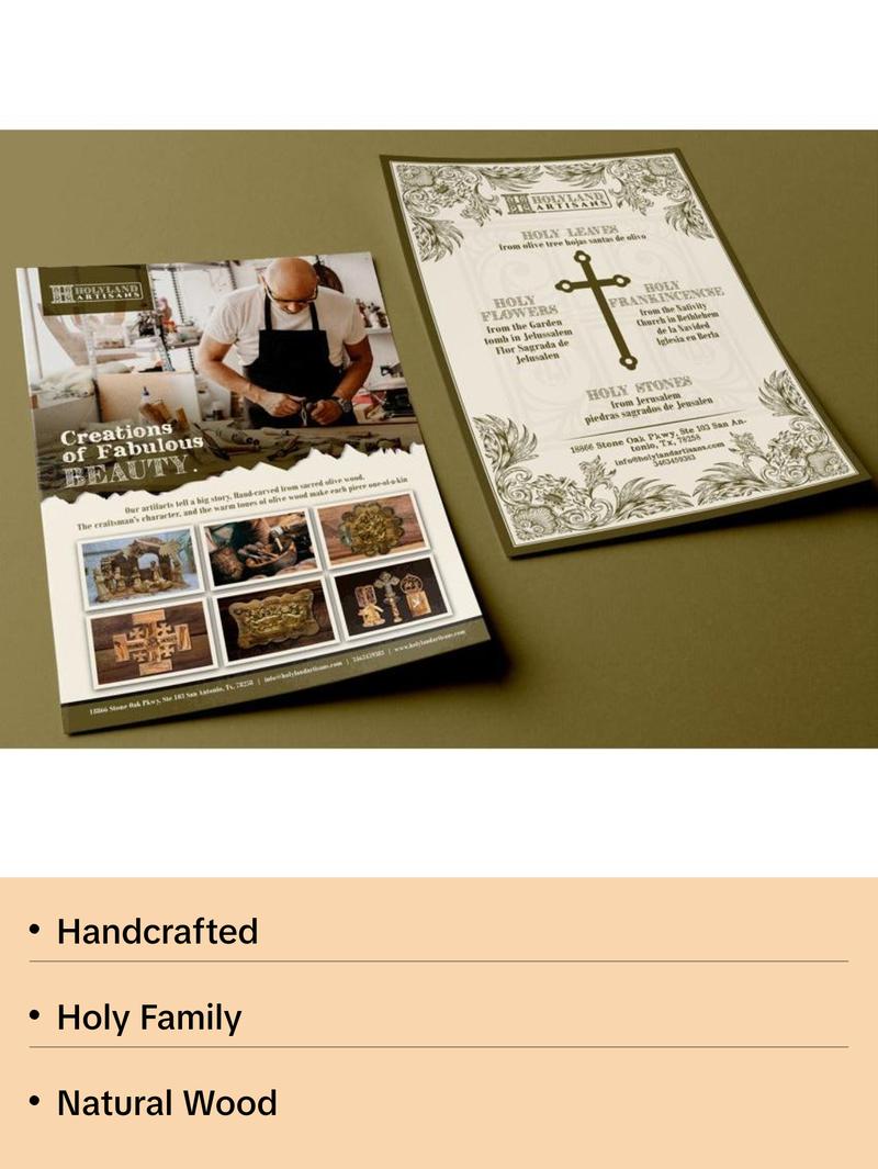 Olive Wood Nativity Scene_ Holy Family Decor Religious