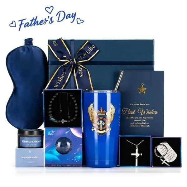 Birthday Gifts for Men Gift Basket Set | Blue Premium Gift Box for Dad, Husband, Brother, Son, Boyfriend | Father’s Day, Birthday & Christmas Gift Set