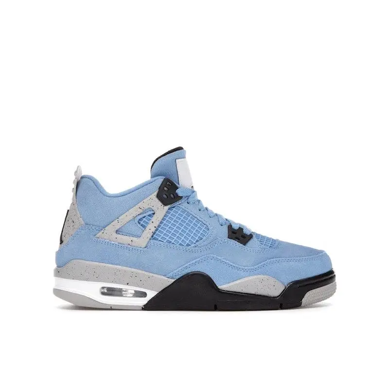Jordan Kid's 4 Retro University Blue Basketball Shoes, from StockX