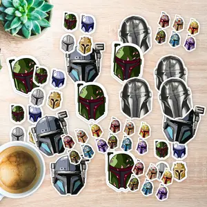 Stickers Pack 20 Pcs Boba Guitar Skateboard Fett Water Laptop Star Vinyl Bumper Car Wars Luggage Bottle Colorful Waterproof Bike Aesthetic