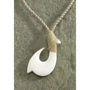 Twisted Cord Bone Hook Adjustable Necklace