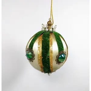 Vintage Beaded Pushpin Christmas Ornament