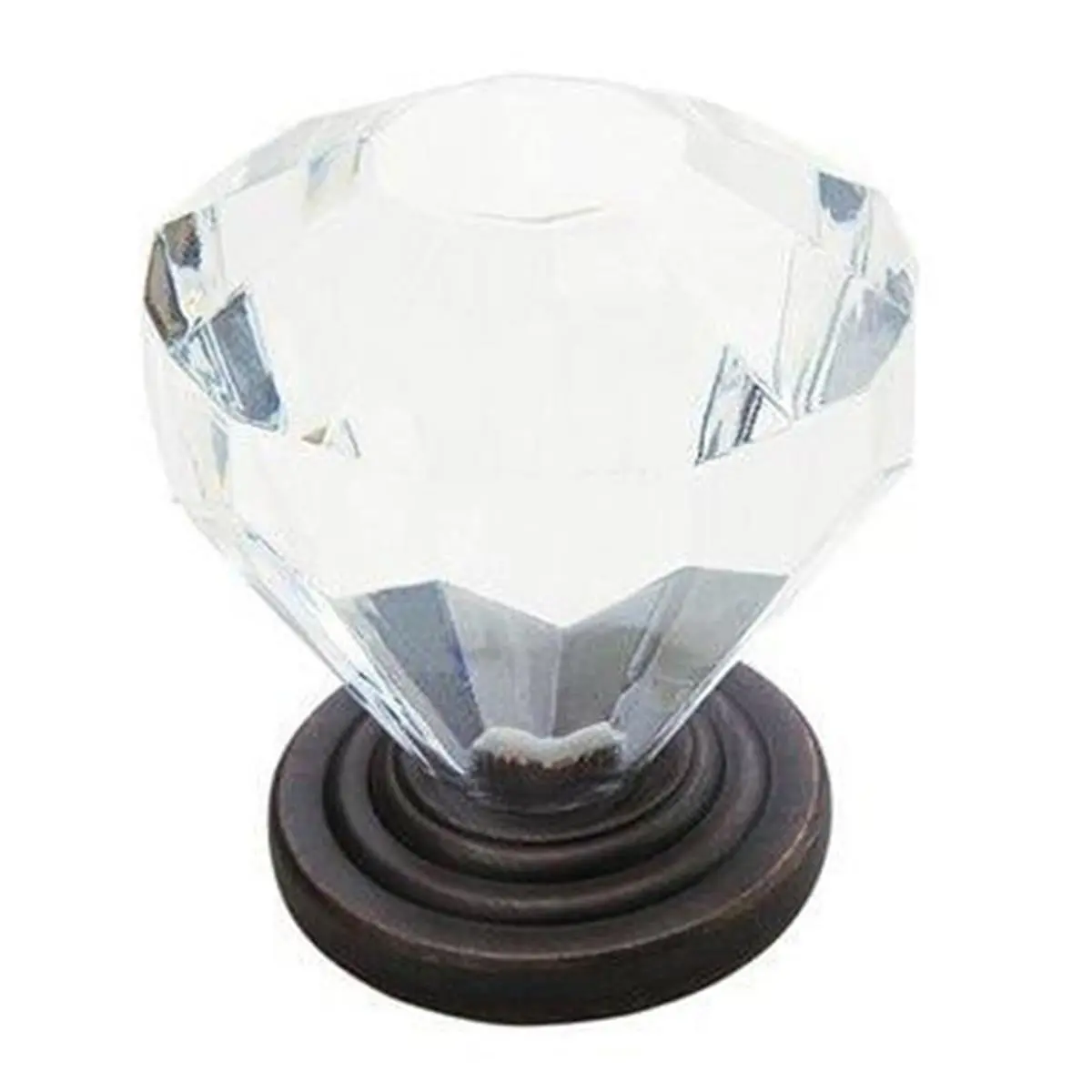 Crystal 14303ORB Retro Vibe Door Knob - Oil Rubbed Bronze, Diameter 1.25 in., Amerock Series, Crystals Doorknobs, Decorative Handles Doorknobs