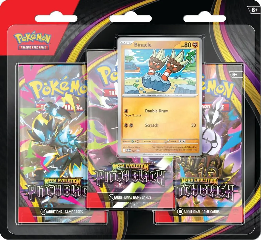 Pitch Black 3 Pack Blister Pokemon Trading Card Game