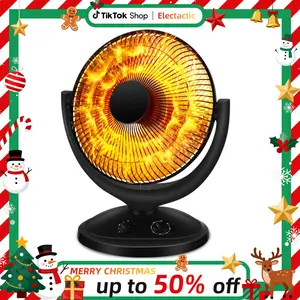 Electactic Space Heater 800W, Portable Electric Heater for Indoor Use, Small Room Heater with 65°Oscillation, Overheat Protection, Adjustable Tilt for Home or Office