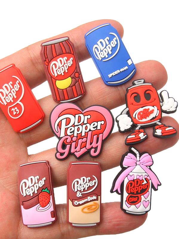 13-Piece Dr Pepper Drinks Series Shoe Accessories Set, Shoe Charms For Clogs Shoe Decoration Premium Quality Popular Shoe Accessories for Great Gift