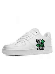 Man Enough to be a Girl Scout fashionable men's sneakers, featuring a durable outsole and cool design, suitable for casual sports and daily commuting.