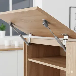 Upgraded Hydraulic Pneumatic Silent Soft Closing Hinge for Kitchen Cabinet Door, Graphite Black Hardware for Wardrobe Office Furniture, Durable Stable Sliding Hinge for Bathroom Desk Drawer