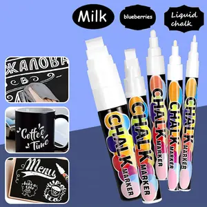 5 Liquid Chalk Markers, Erasable Fluorescent Board Pens, Water-Soluble Dust-Free Blackboard Markers, Eco-Friendly No Odor Ink, Chalkboard Calendar Markers