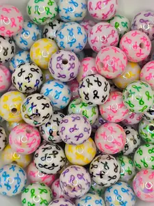 16mm Acrylic Ribbon Beads