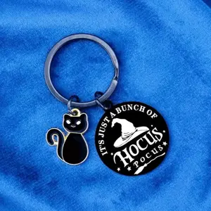 Bunch of Hocus Pocus Black Cat Keychain cute keychain holiday gift