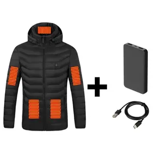 Cejota Men's Heated Jacket with 8 Zones and 3 Heat Levels, Battery Included - Perfect for Winter - Menswear, Tops