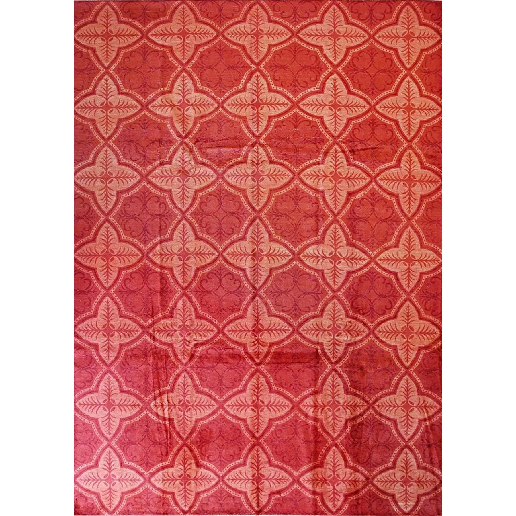 Penelope Maya Red Hand Knotted Afghan Wool Rug