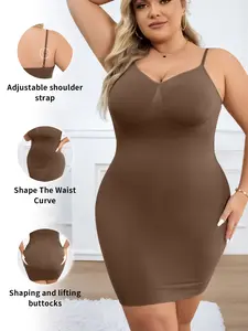 Women's Plus Size Casual Belly Control Bodysuit, Body Shaper Shapewear, Elastic Slimming Short Skirt, Soft Shaping One-Piece, Comfortable and Stylish
