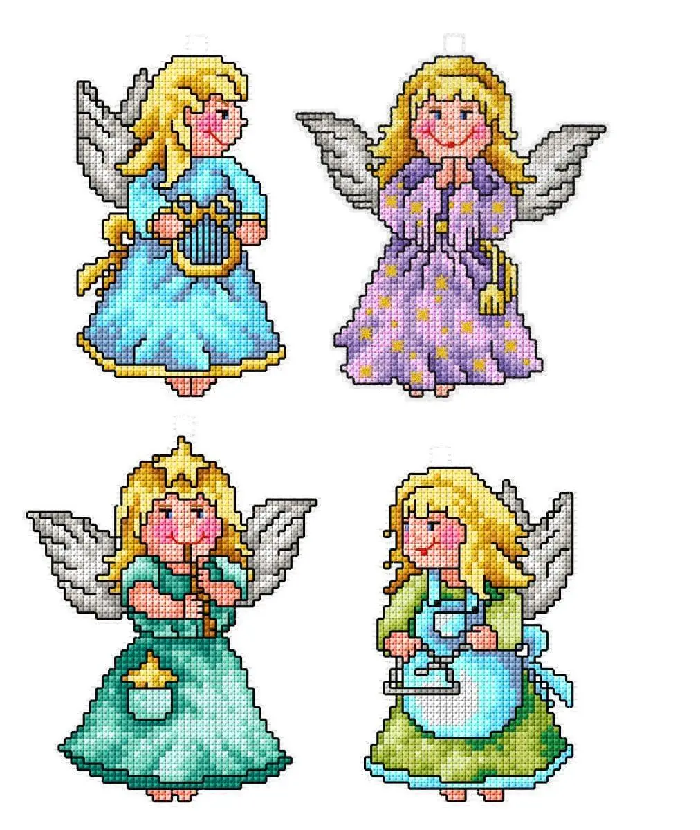 Angels Plastic Canvas Counted Cross Stitch Kit by Orchidea 7610