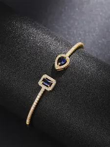 1 PC Classical Cubic Zirconia Bracelet Elegant Minimalist Bangle For Women Valentine's Day Gift Wedding Jewelry