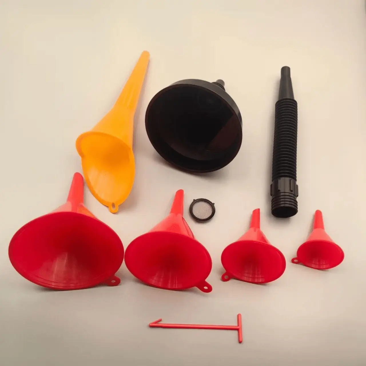 8-Piece Multi-Functional Dispensing Funnel Set with Hoses & Detachable Nozzles, Extra-Large Design for Oil Chemicals, Automotive Repair Shop Home Use, Automotive Maintenance Tools, Car Repair Tool