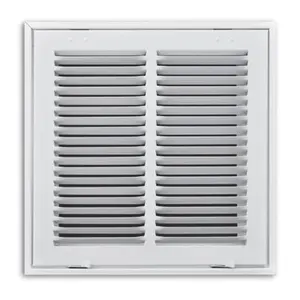TRUaire 190RF 10X10 - Steel Return Air Filter Grille With Removable Face, White, 10" X 10"