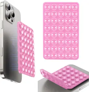 2PCS Double-Sided Silicone Suction Cup Phone Holder, Exquisite Hands-Free Mobile Phone Accessory, Strong Adhesion Support for Selfies, Video Recording, Vlogging & Daily Use