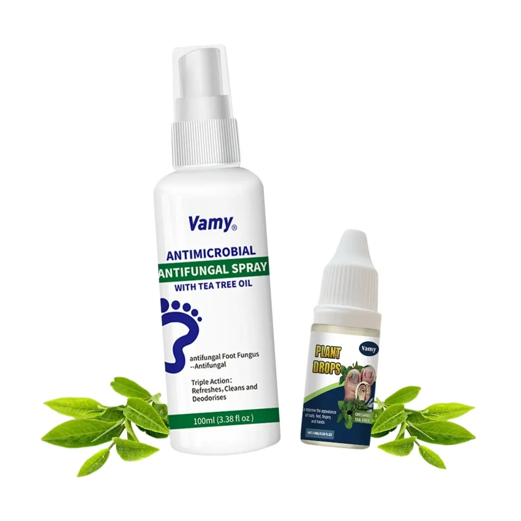 Vamy Tea Tree Oil -3.38 fl oz (100ml) | Antifungal Foot Spray for Athlete's Foot - Clinically Proven Formula with Oregano Oil - Fights Fungus, Odor & Itching, Moisturizes & Protects