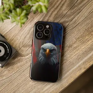 American Eagle Patriotic Phone Case | USA Flag Bald Eagle Design | Tough Protective Case Suitable for Iphone 11/12/13/14/15/16/17 Pro Promax Plus Air