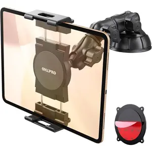 OHLPRO Heavy Duty Tablet Holder for Car Truck Dashboard Windshield, 360 °   Rotatable iPad Car Mount with Long Arm & Strong Suction Cup, Tablet Stand for iPad Pro 12.9 Air Mini Galaxy Tab 4.7-13"
