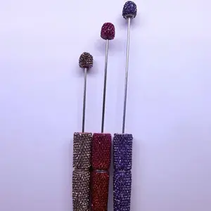 (Live)Beaded Rhinestone Pen with double Characters and extender-Starting price