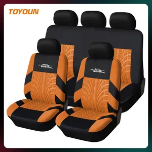 Universal Full Set Car Seat Covers, Breathable Fabric Car Seat Protectors, 4mm Composite Sponge, Airbag Compatible, Suitable for Cars, Trucks, SUVs, Vans, Car Dust Mats, Car Interior Accessories Necessities