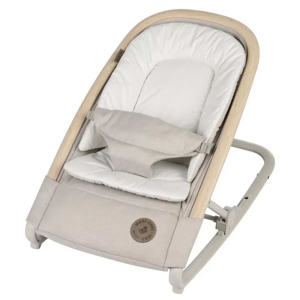 Maxi-Cosi Kori 2-in-1 Baby Rocker - Classic Oat: Reclining Seat Easy Transport And Storage Machine Washable Pad 3-Point Crotch Restraint