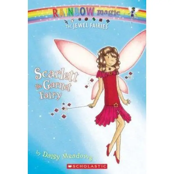 USED Book - Scarlett: The Garnet Fairy (Rainbow Magic: The Jewel Fairies, No. 2) by Daisy Meadows (Paperback) - english