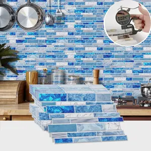 Self-Adhesive Faux Marble Wall Decals, Waterproof & Easy to Clean, Heat-Resistant Marble Pattern Wallpaper for Kitchens Bathrooms Living Rooms Dining Rooms, Interior Walls