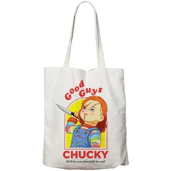 Chucky Horror Character Print 100-Cotton Casual Tote Bag - Collectible for Shops, Entertainment Collectibles Category